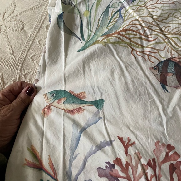 Pottery Barn IDS Fisher Coastal Duvet Cover/Full-Queen w/King Shams - Picture 2 of 8